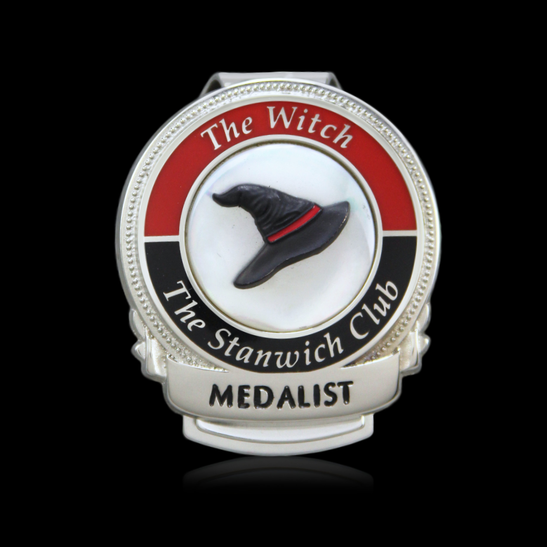 The Stanwich Club Witch's Hat Money Clip won by event's Medalists made by Malcolm DeMille